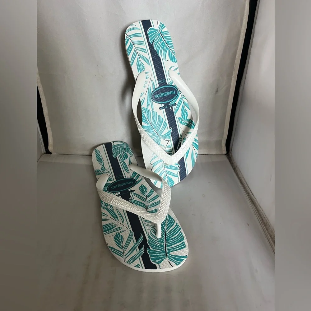 🎉Host Pick🎉 Havaianas Leaf Print Flip Flops 13